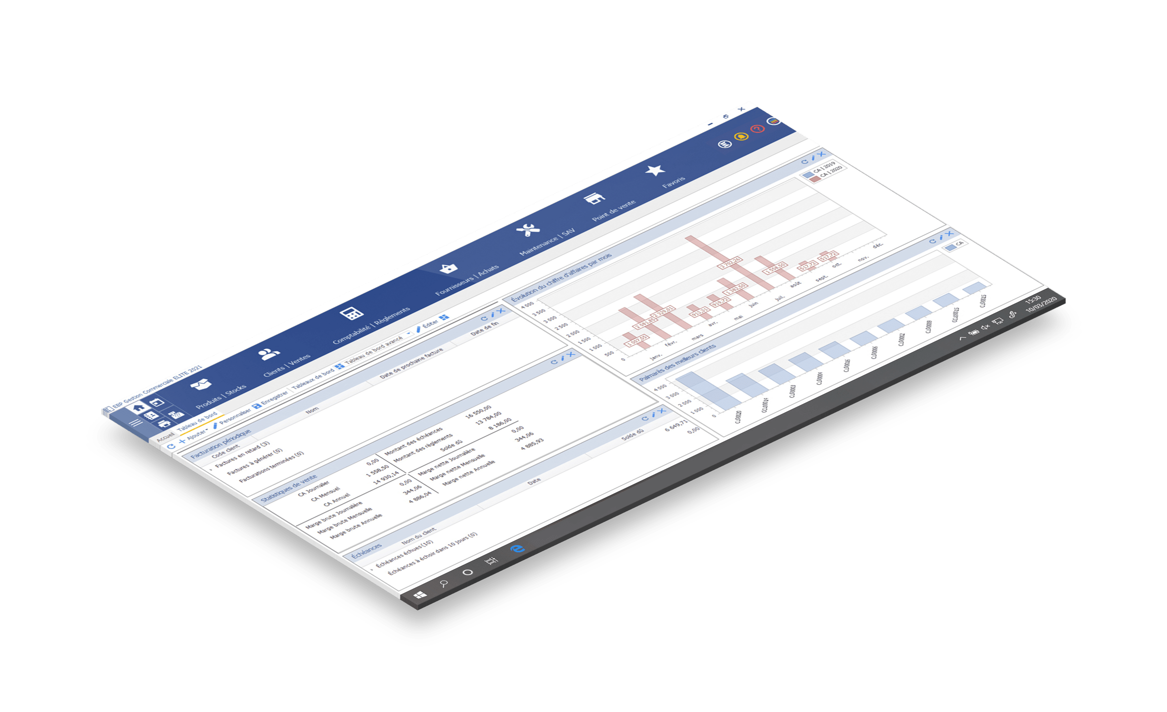 Mock-up EBP Commerciale logiciel EBP Gestion Commerciale Elite